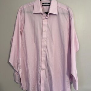 Saks Fifth Avenue Men’s Long Sleeve Button Down 100% Cotton Classic 17.5-34/35